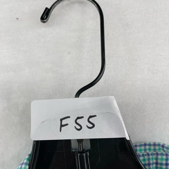 J.Crew Button-Up Shirt Men L Green Blue 120's 2 Ply Gingham Collared Long Sleeve - Picture 10 of 10